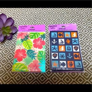 Hallmark Blank Cards w/Envelopes 🌺Tropical & Nautical⛵️Design ⚓️🌴